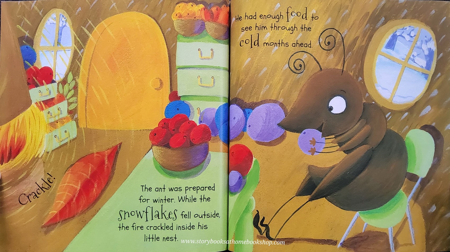 หนังสือนิทานปกอ่อน** 🍅🍓AESOP'S FABLES THE ANT AND THE GRASSHOPPER