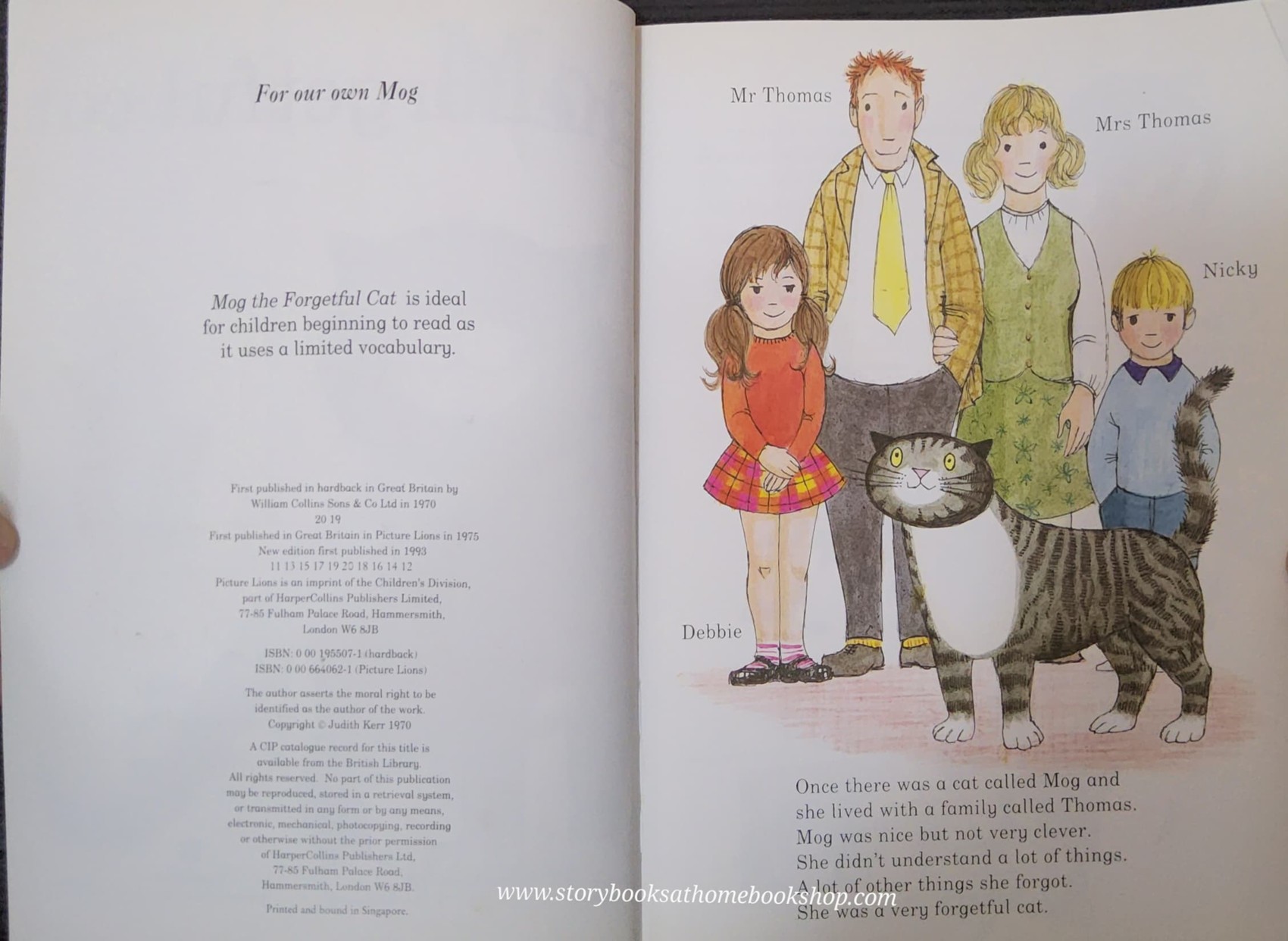 หนังสือนิทานปกอ่อน** 🍅MOG THE FORGETFUL CAT BY JUDITH KERR