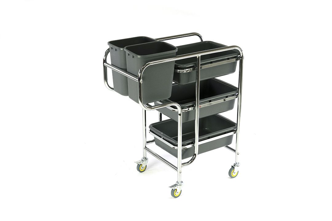 Food waste clearing cart รถเข็นเก็บจาน ขนาด 80x44x93 cm