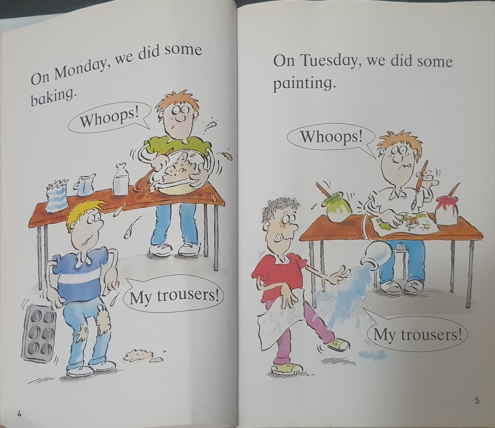 หนังสือนิทานปกแข็ง ** 🍅🍓READ WITH LADYBIRD:L2 BOOK 4 WHOOPS,THERE GO MY TROUSERS!