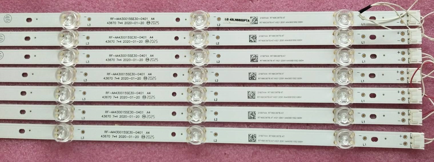 หลอดแบล็คไลท์ทีวี LG(แอลจี) อะไหล่มือสองถอดจากเครื่อง ใช้กับรุ่น43LN5600PTA