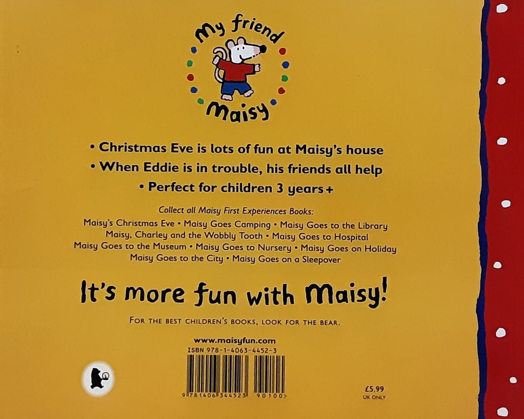 หนังสือนิทานปกอ่อน** 🍅🍓MAISY CHRISTMAS EVE BY LUCY COUSINS