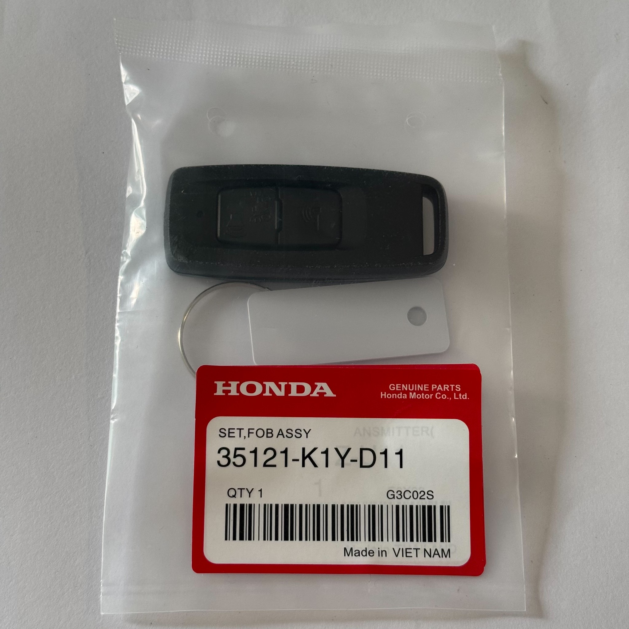 รีโมตกุญแจ Honda PCX160 ปี 2025 [35121-K1Y-D11]