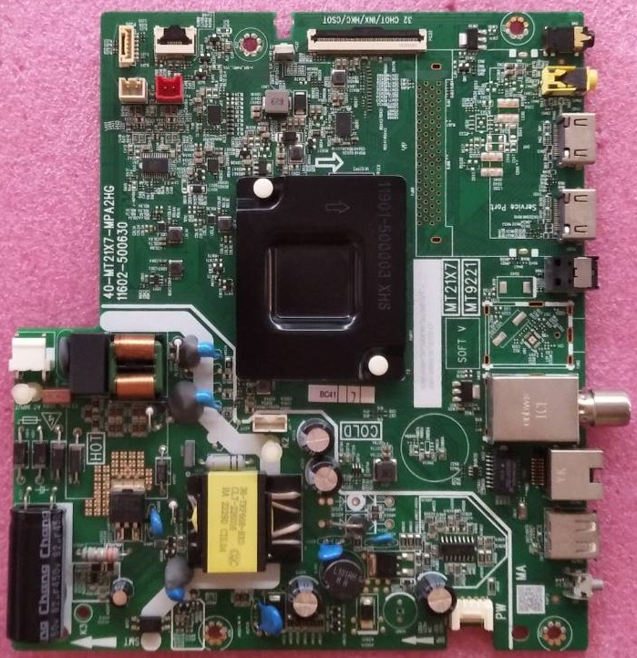 วันบอร์ดทีวีทีซีเแอล TCL อะไหล่แท้#มือสองพร้อมใช้งาน รุ่น32S66A พาร์ท40-MT21X7-MPA2HG เวอร์ชั่นทีบาร์ V320BJ9-Q01