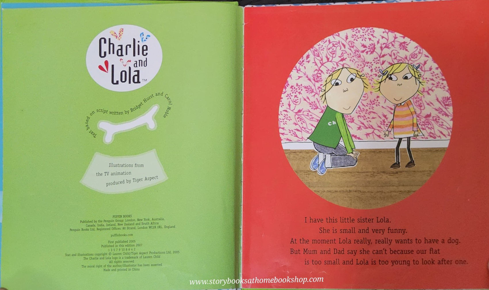 **หนังสือนิทานปกแข็ง** 🍓🍓 Charlie and Lola:WE HONESTLY CAN LOOK AFTER YOUR DOG