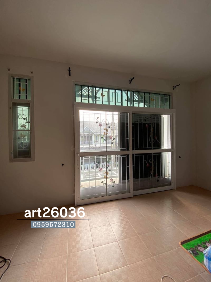 เหล็กดัดสีอบพร้อมมุ้งลวด หน้าต่าง ประตู