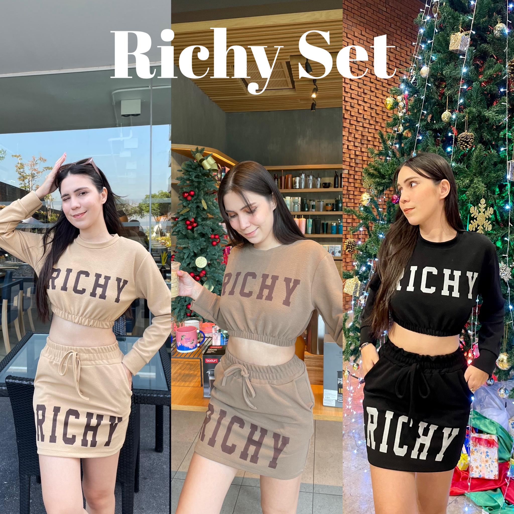 💸Richy Set🧸 งาน 2 ชิ้น น่ารักๆพร้อมส่งอีกแล้ววว รอบนี้คือผ้าน้องดีมาก ไม่บาง เนื้อผ้าหนาแต่ไม่ร้อน คิ้วมากๆ Cropbkk♡
