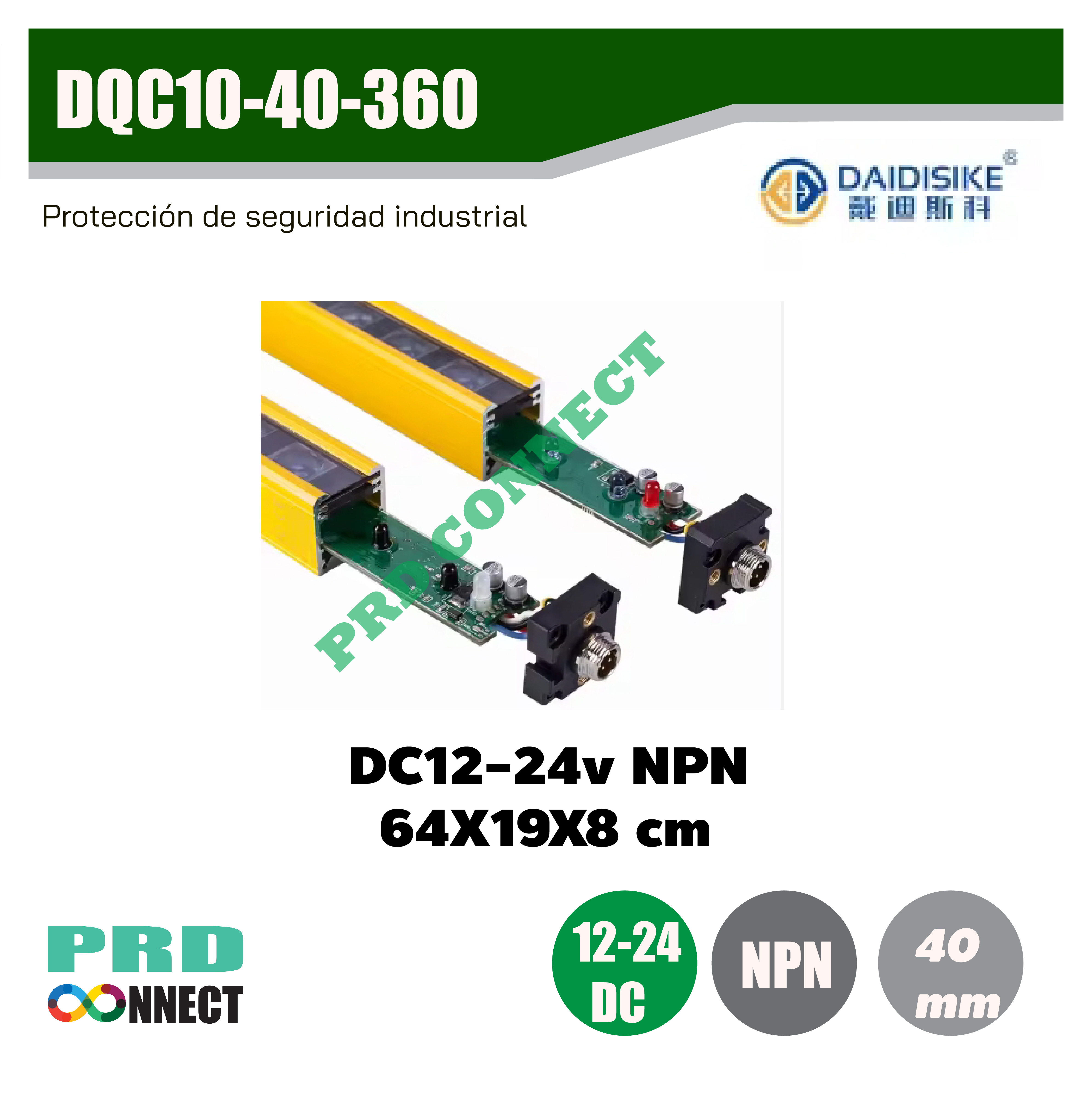 DQC10-40-360 Industrial safety protection DC12-24v NPN 40mm DAIDISIKE
