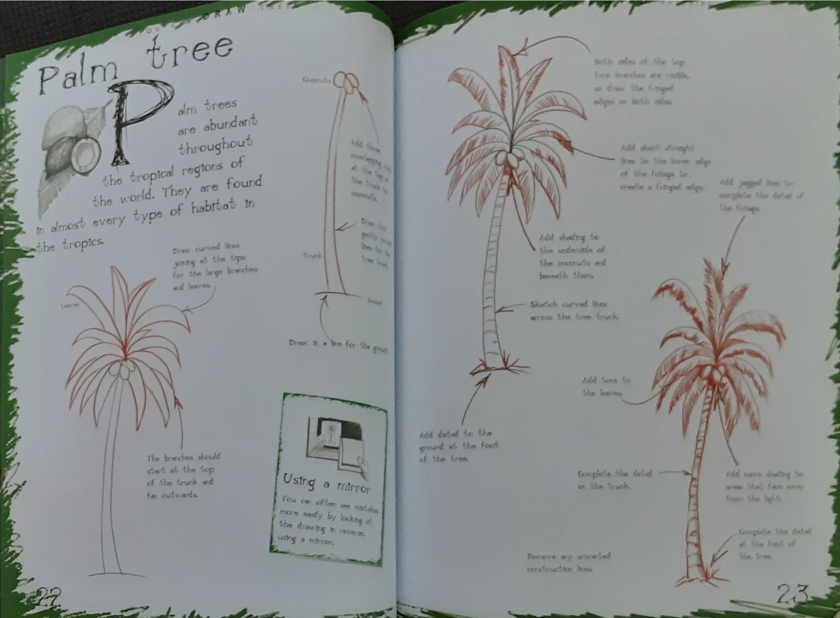 DRAWING BOOK** 🍅🍓HOW TO DRAW TREES AND WOODLAND