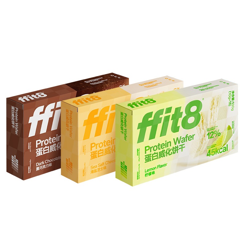ffit8 โปรตีนเวเฟอร์ ขนมคลีน มีไฟเบอร์ ทานเล่น อาหารสุขภาพ ไม่ใส่น้ำตาล Protein Wafer (1ซอง10กรัม)44kcal