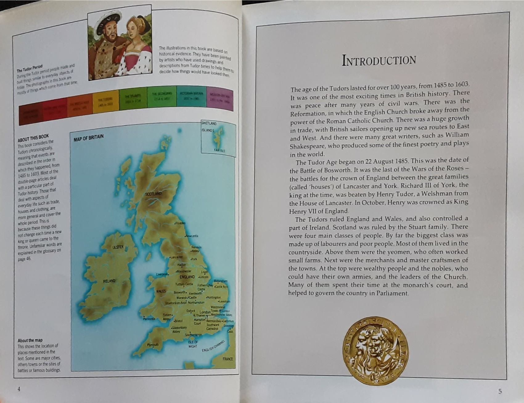 Knowledge Book ความรู้ ภาษาอังกฤษ 🍅🍓History of Britain The Tudors/Used สภาพ 80-90%