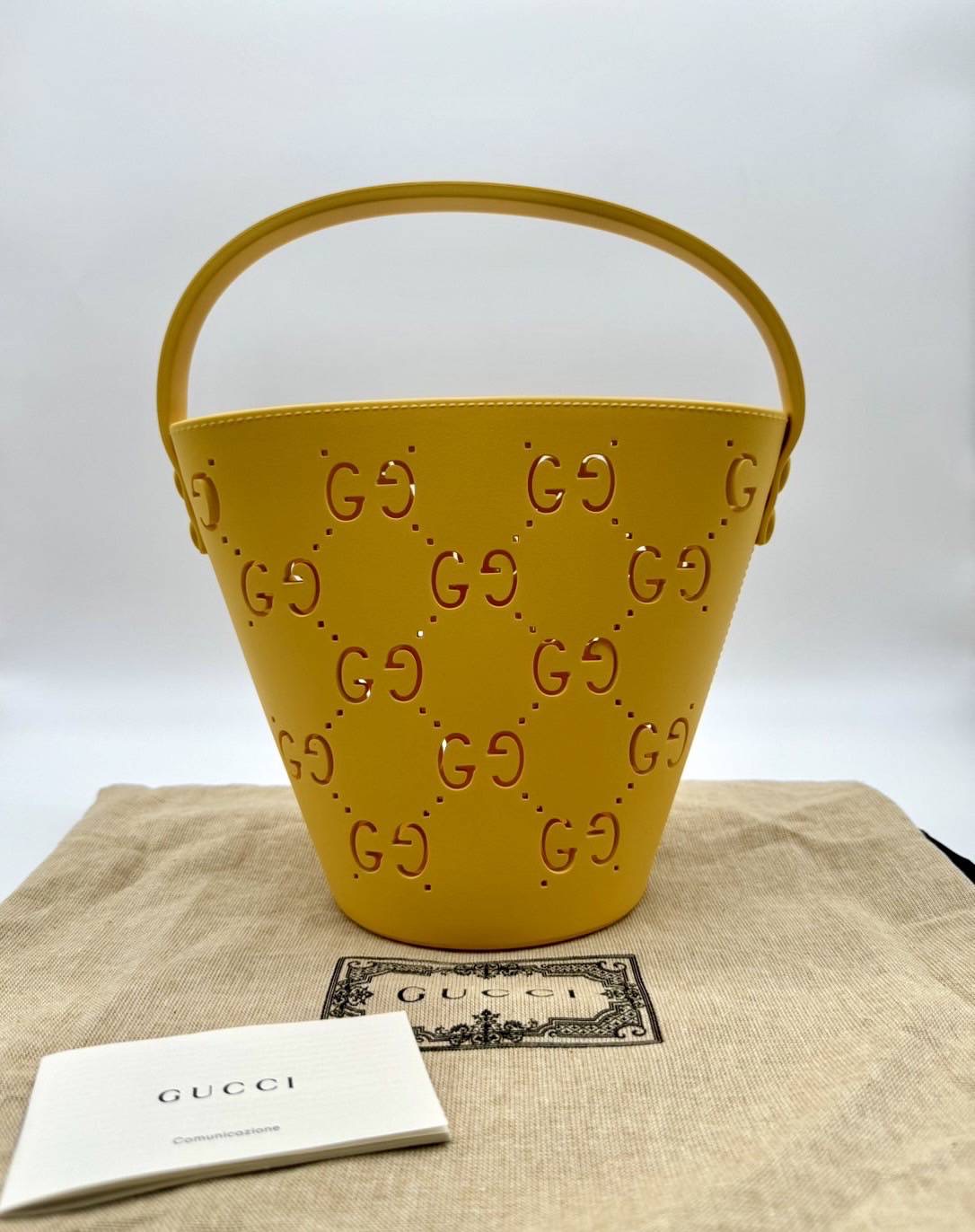 โปร New Gucci Bucket Rubber อุปกรณ์ การ์ด ถุงผ้า