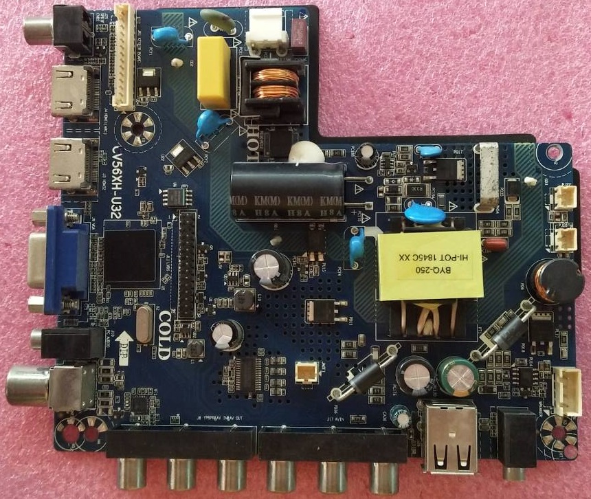 วันบอร์ดทีวี พิสม่าโปร PRISMAPRO อะไหล่แท้มือสองพร้อมใช้งาน รุ่น32J3 CV56XH-U32 สติ๊กเกอร์บอร์ด T53XHU321200 ทีบาร์NTXPL32HDG00