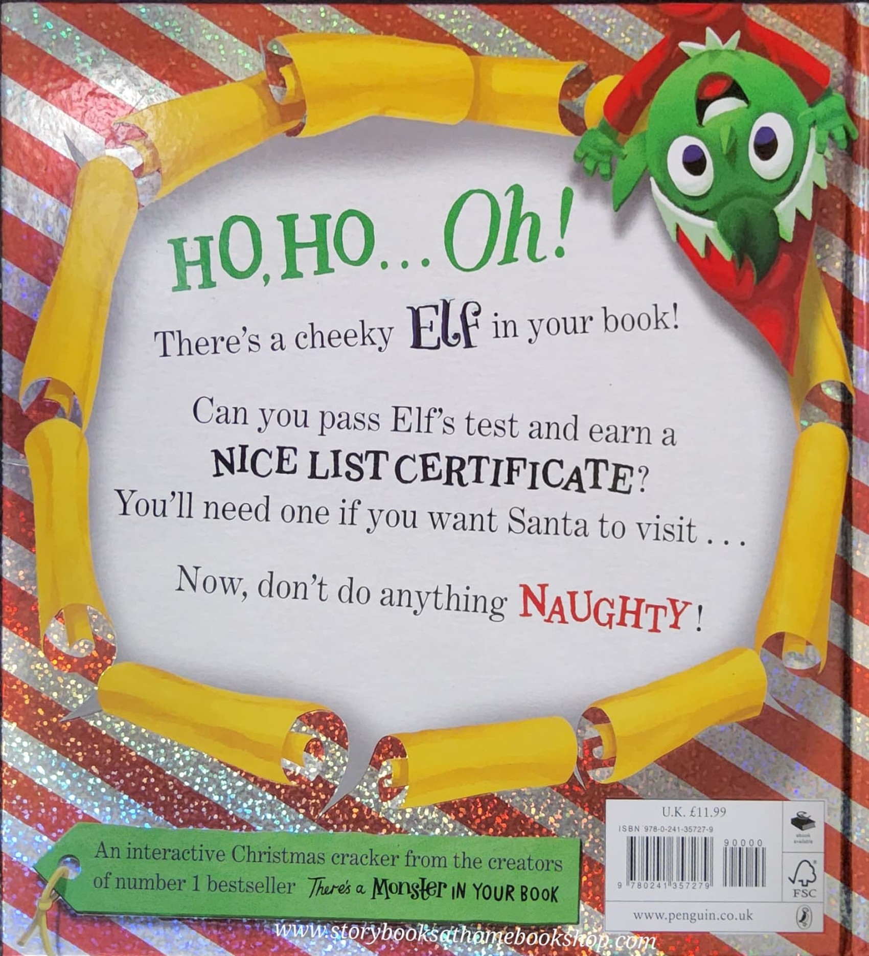 หนังสือนิทานปกแข็ง** 🍓🍓THERE'S AN ELF IN YOUR BOOK