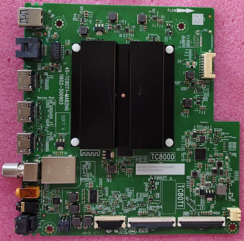 เมนบอร์ดทีวี ทีซีแอล TCL ของแท้มือสองถอดจากเครื่องพร้อมใช้งาน รุ่น65T7B พาร์ท40TC80T1-MAB2HG