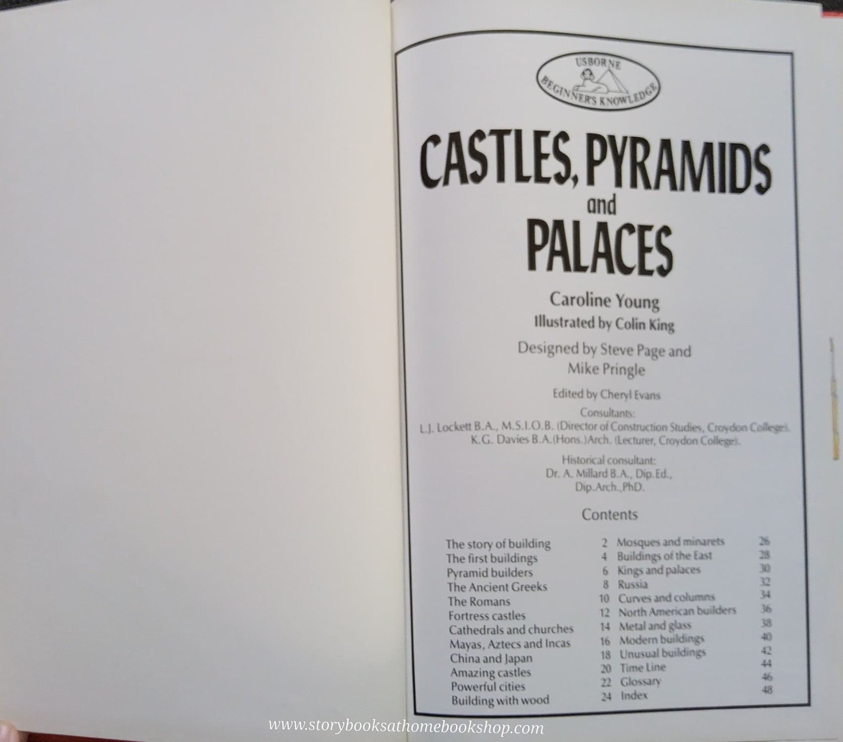 KNOWLEDGE BOOK** ♥️♥️USBORNE BEGINNER'S KNOWLEDGE CASTLES,PYRAMIDS AND PALACES