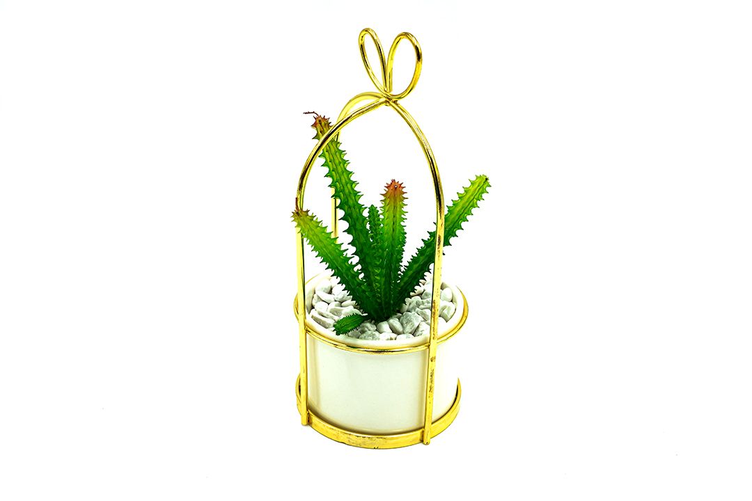 Artificial plant ต้นไม้ปลอม ต้นไม้ประดับตกแต่ง Cactus 10x10x22 cm No.5