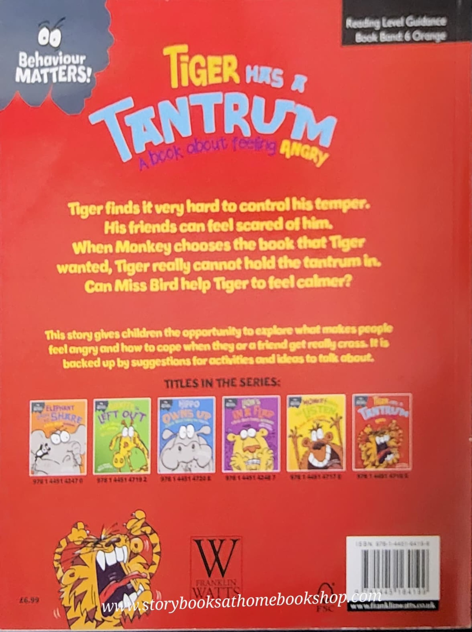 หนังสือนิทานปกอ่อน** 🍅🍓BEHAVIOUR MATTERS:TIGER HAS A TANTRUM A BOOK ABOUT FEELING ANGRY