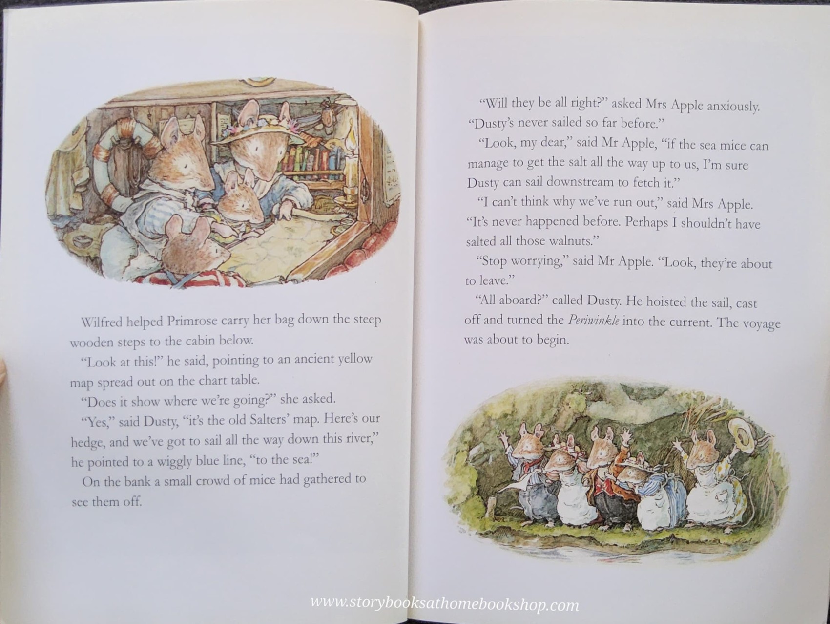 BRAMBLY HEDGE:SEA STORY PRIMROSE AND WILFRED SAIL TO SANDY BAY BY JILL BARKLEM