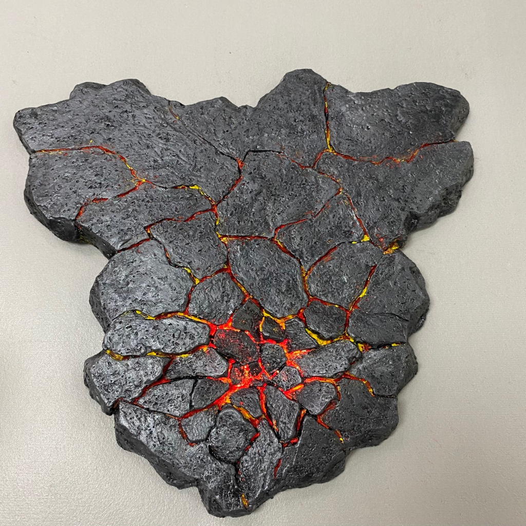 GK001ฉากพื้นหิน (มีไฟ) ไดโมราม่า ฐานวางโมเดล ฟิกเกอร์ งานฉาก งานเรซิ่น GK Resin Diorama ground Model Figure