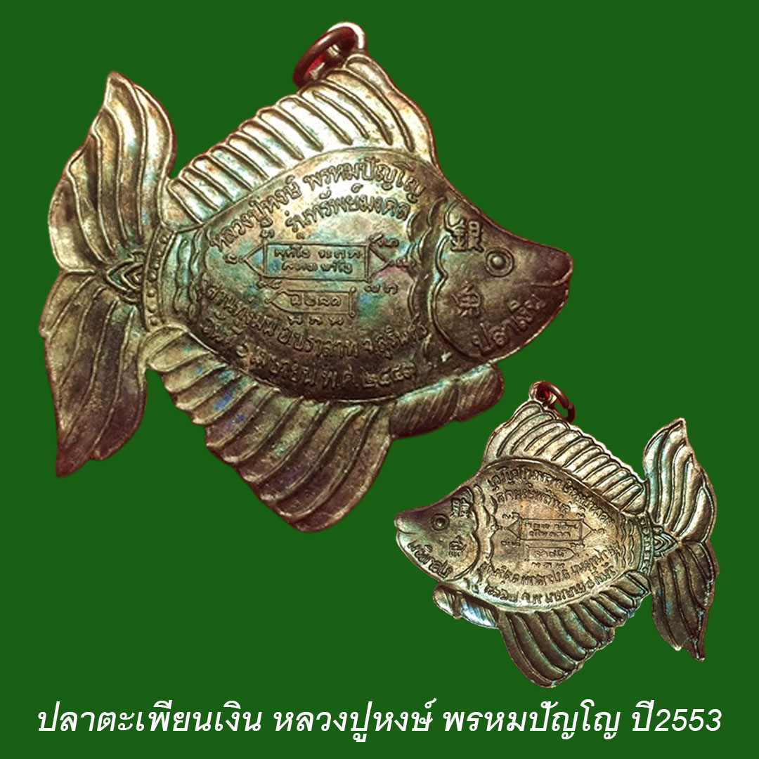 ปลาตะเพียน หลวงปู่หงษ์ พรหมปัญโญ ปี2553 (ทันหลวงปู่ปลุกเสก)