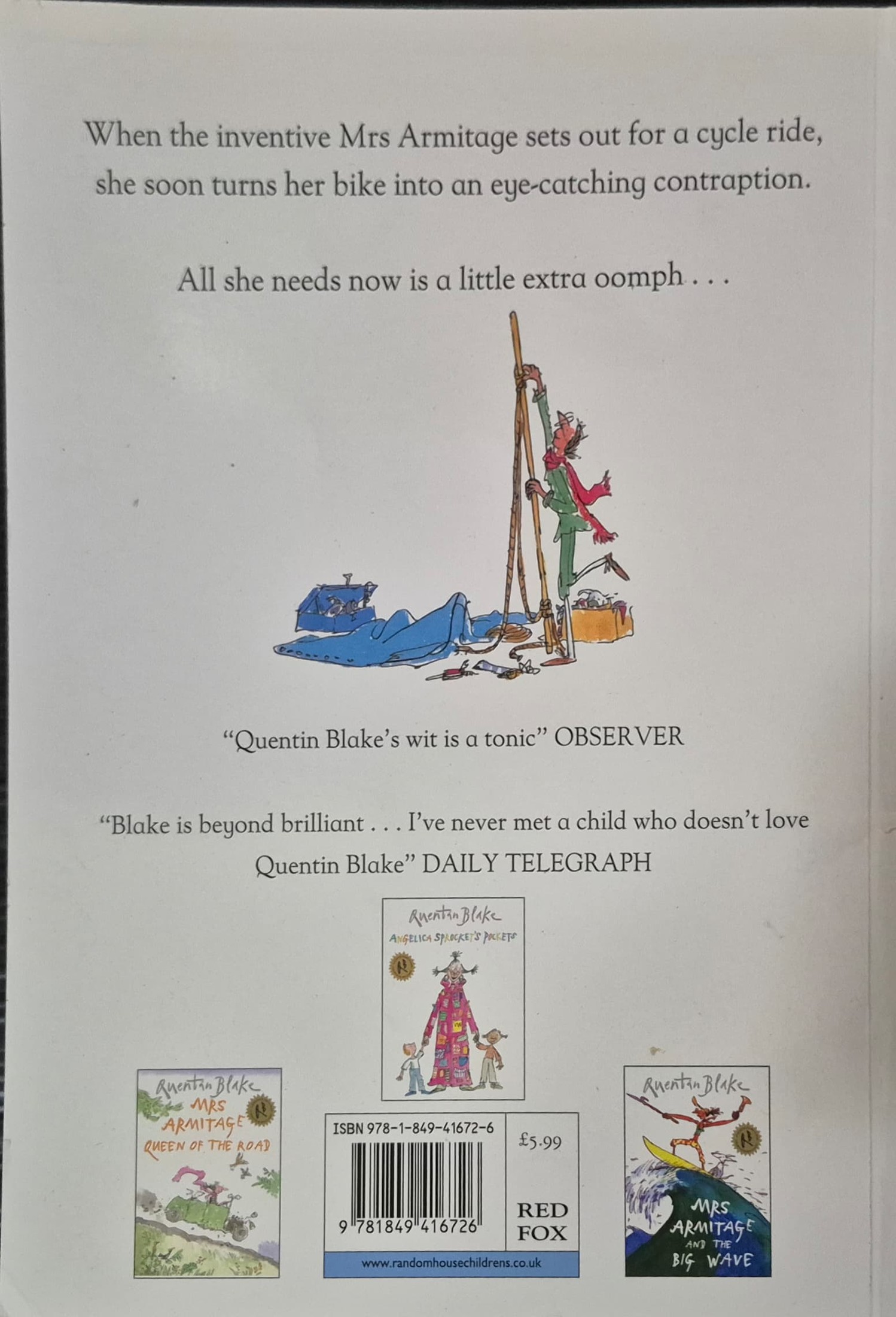 หนังสือนิทานปกอ่อน ** 🍅🍓MRA ARMITAGE ON WHEELS BY QUENTIN BLAKE