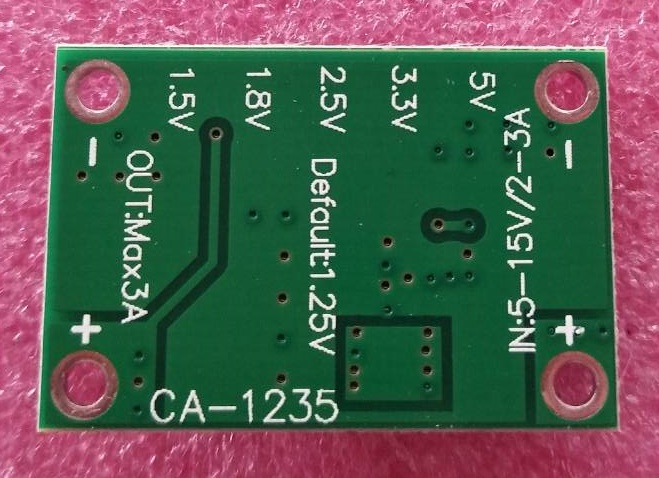 บอร์ดแปลงไฟ DC 5-16v เป็น 1.25v 1.5v 1.8v 2.5v 3.3v 5v 3A