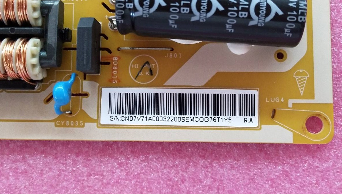 เพาเวอร์ซัพพลายทีวีโตชิบา/ภาคจ่ายไฟทีวีโตชิบา (Power Supply TV TOSHIBA) อะไหล่แท้/มือสองพร้อมใช้งาน ใช้กับรุ่น32L2550VT พาร์ทV71A00032200