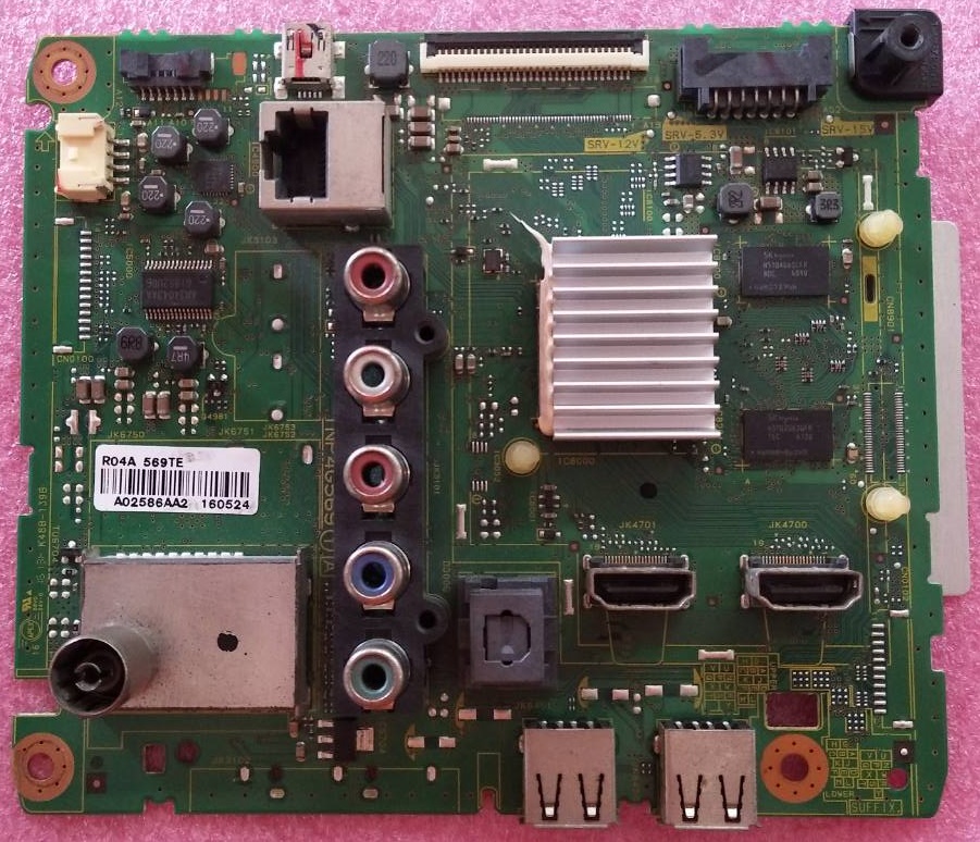 เมนบอร์ดทีวีพานาโซนิค Panasonic ของแท้มือสองถอแดจากเครื่อง ใช้กับรุ่น TH-32DS500T พาร์ทบอร์ด TNP4G569