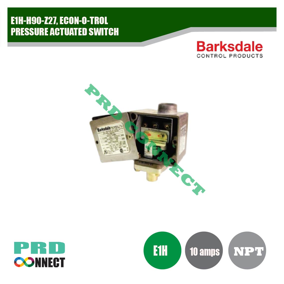 E1H-H90-Z27, ECON-O-TROL PRESSURE ACTUATED SWITCH, BARKSDALE