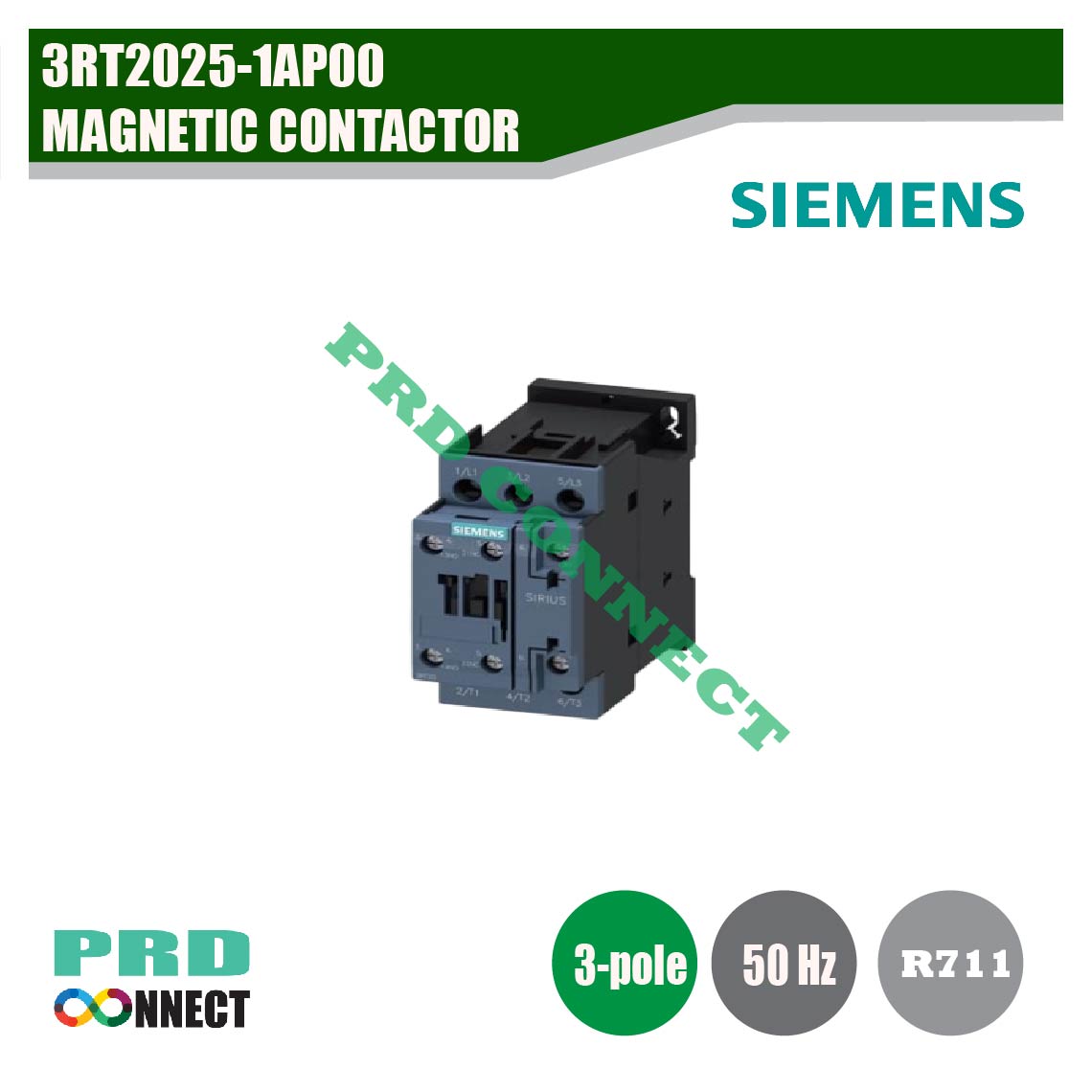 3RT2025-1AP00, MAGNETIC CONTACTOR, SIEMENS