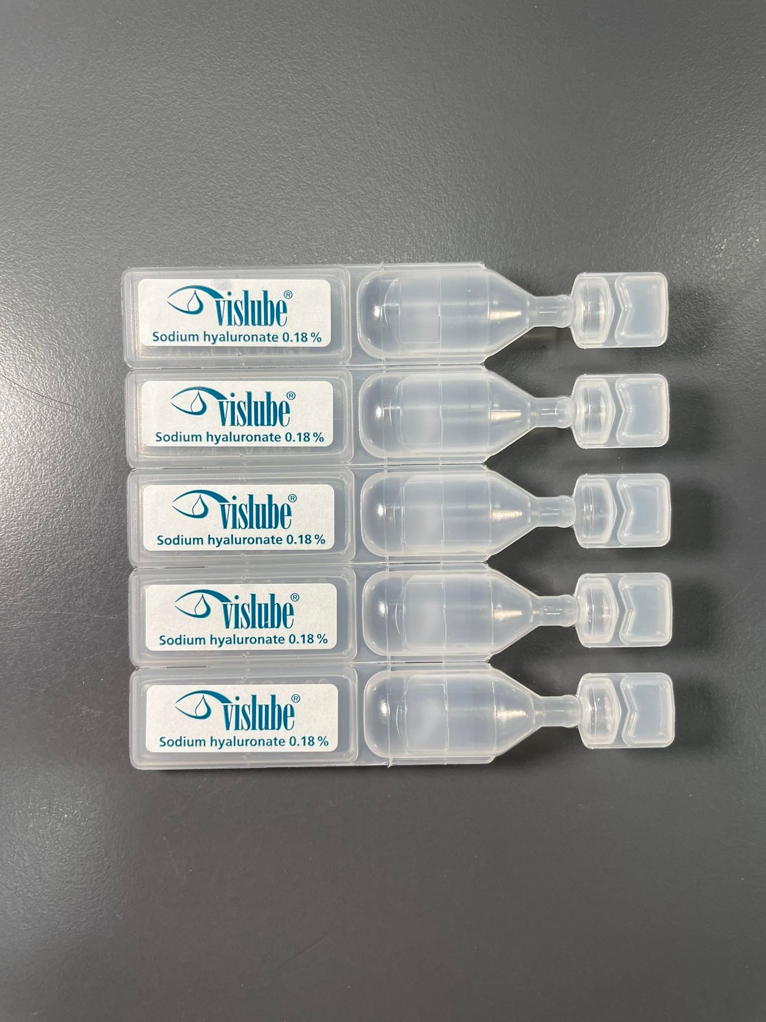 น้ำตาเทียมวิสลูป Vislube 5 ชิ้น ขนาดใหม่ 0.45 ml ต่อหลอด