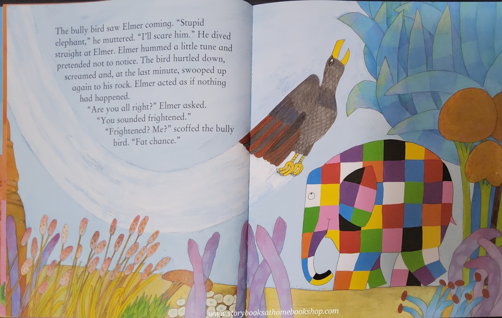 หนังสือนิทานปกอ่อน** 🍅🍅ELMER AND THE BIG BIRD BY DAVID MCKEE