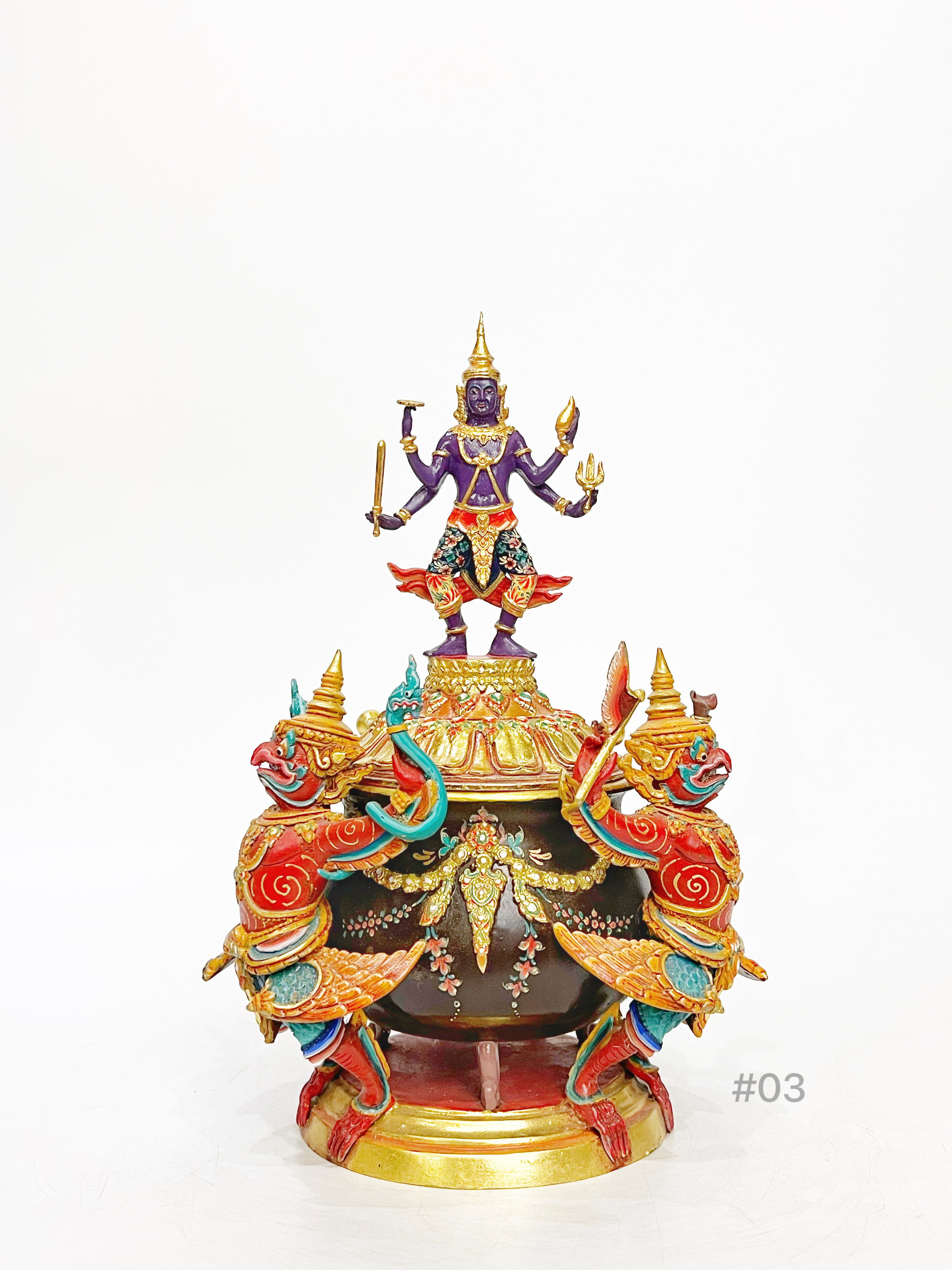 บาตรน้ำมนต์ พระนารายณ์ทรงครุฑ สูง 12 นิ้ว