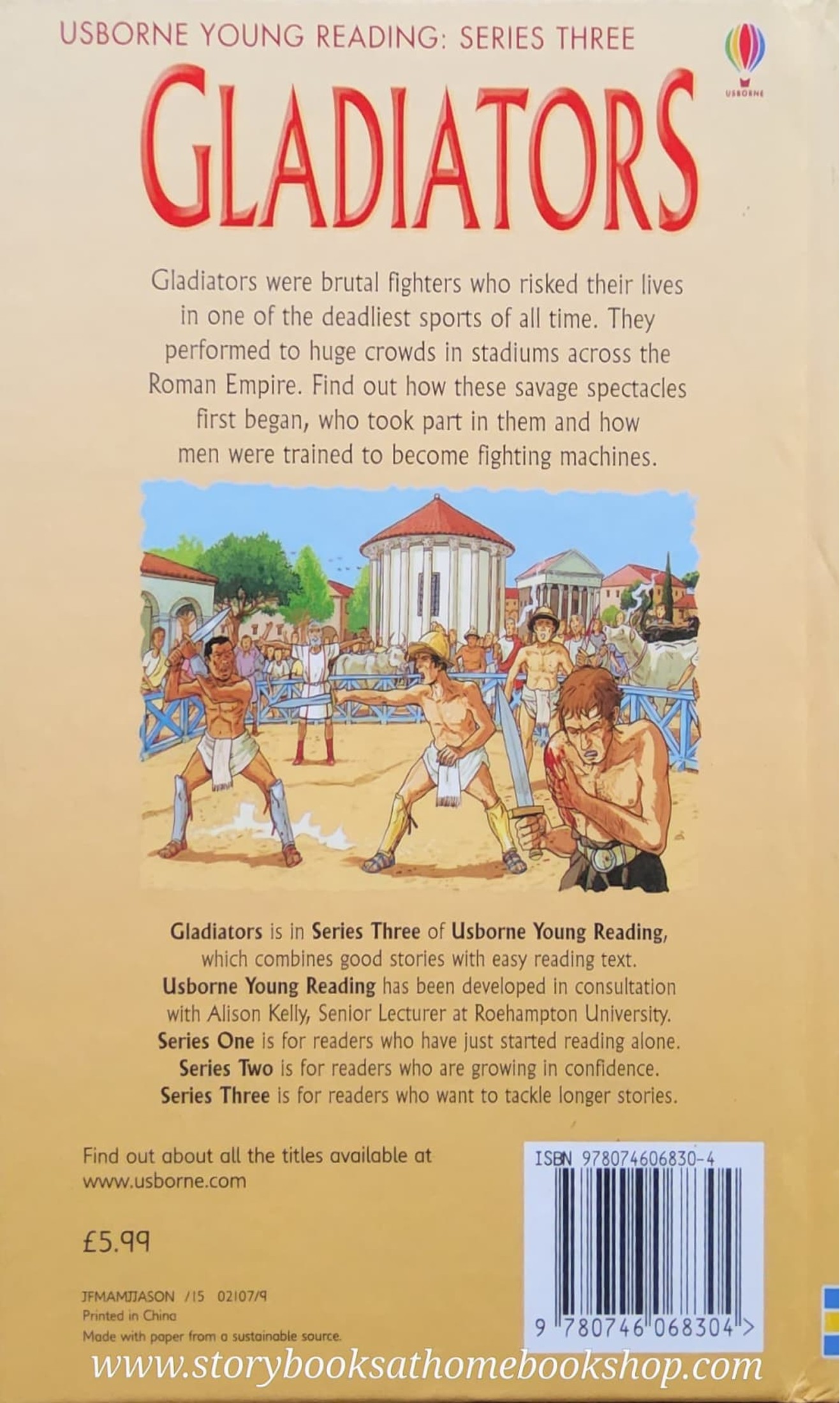 หนังสือนิทานปกแข็ง ** ♥️♥️USBORNE YOUNG READING: GLADIATOS