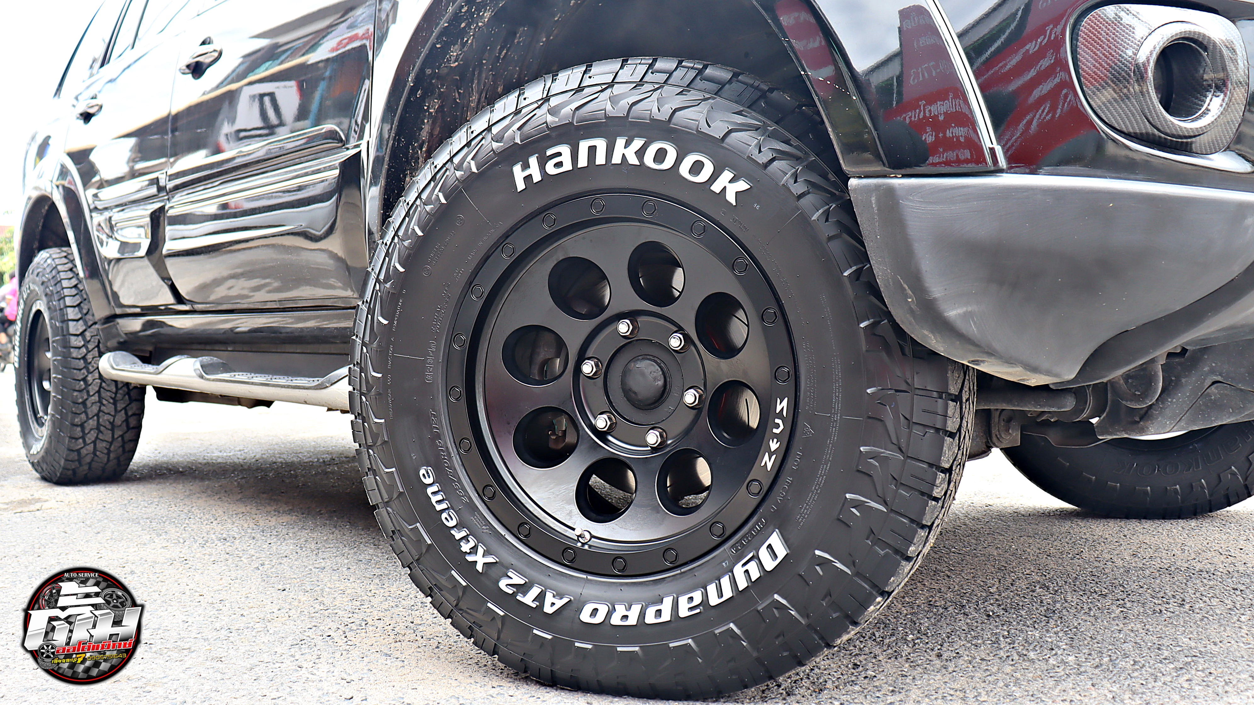 MITSUBISHI PAJERO SPORT เปลี่ยนล้อยาง ล้อ ZEUS-25 ขอบ16นิ้ว ยาง HANKOOK Dynapro AT2 Xtreme 265/70R16 112T