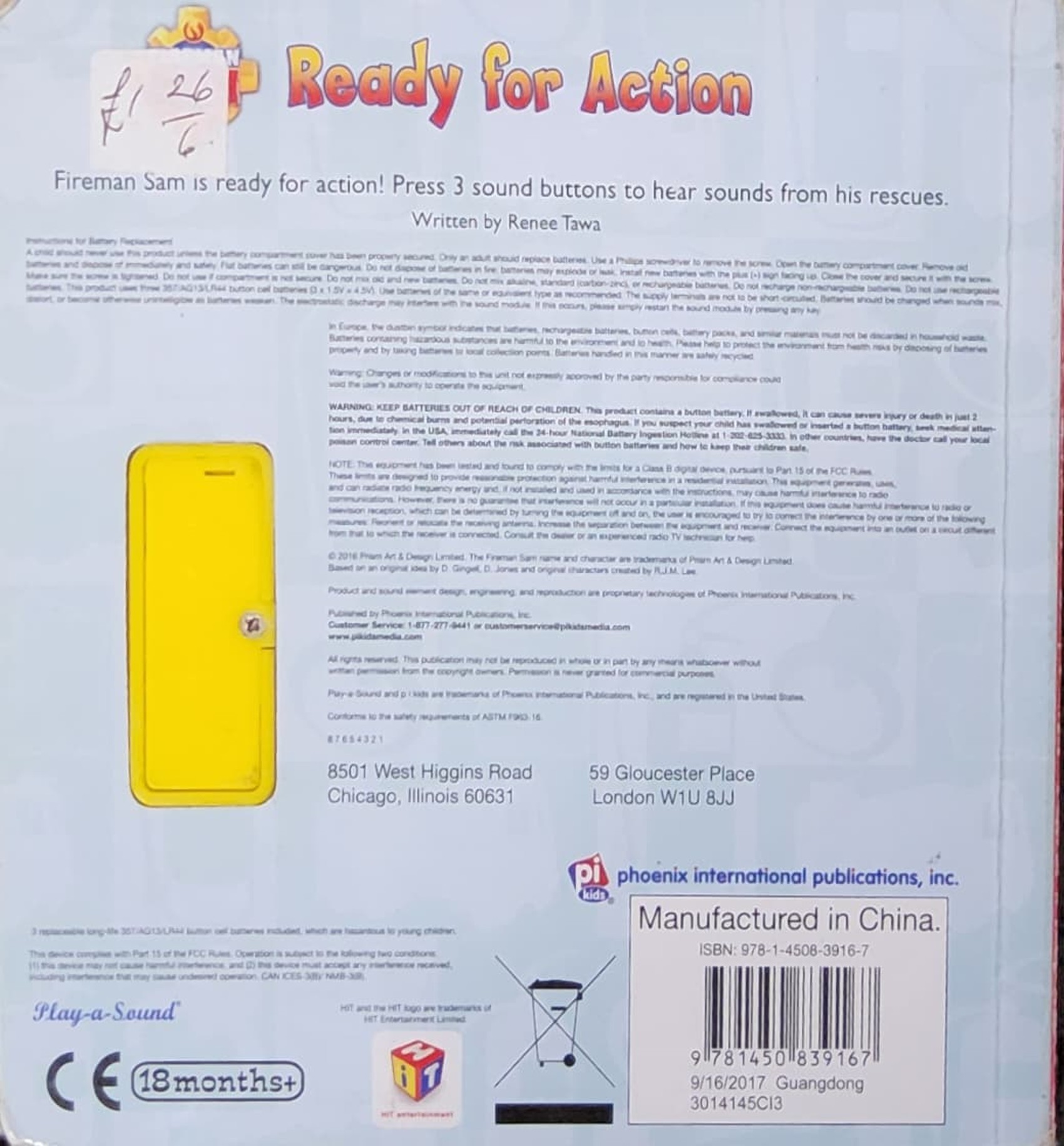 SOUND BOARD BOOK** ð
ð
FIREMAN SAM READY FOR ACTION