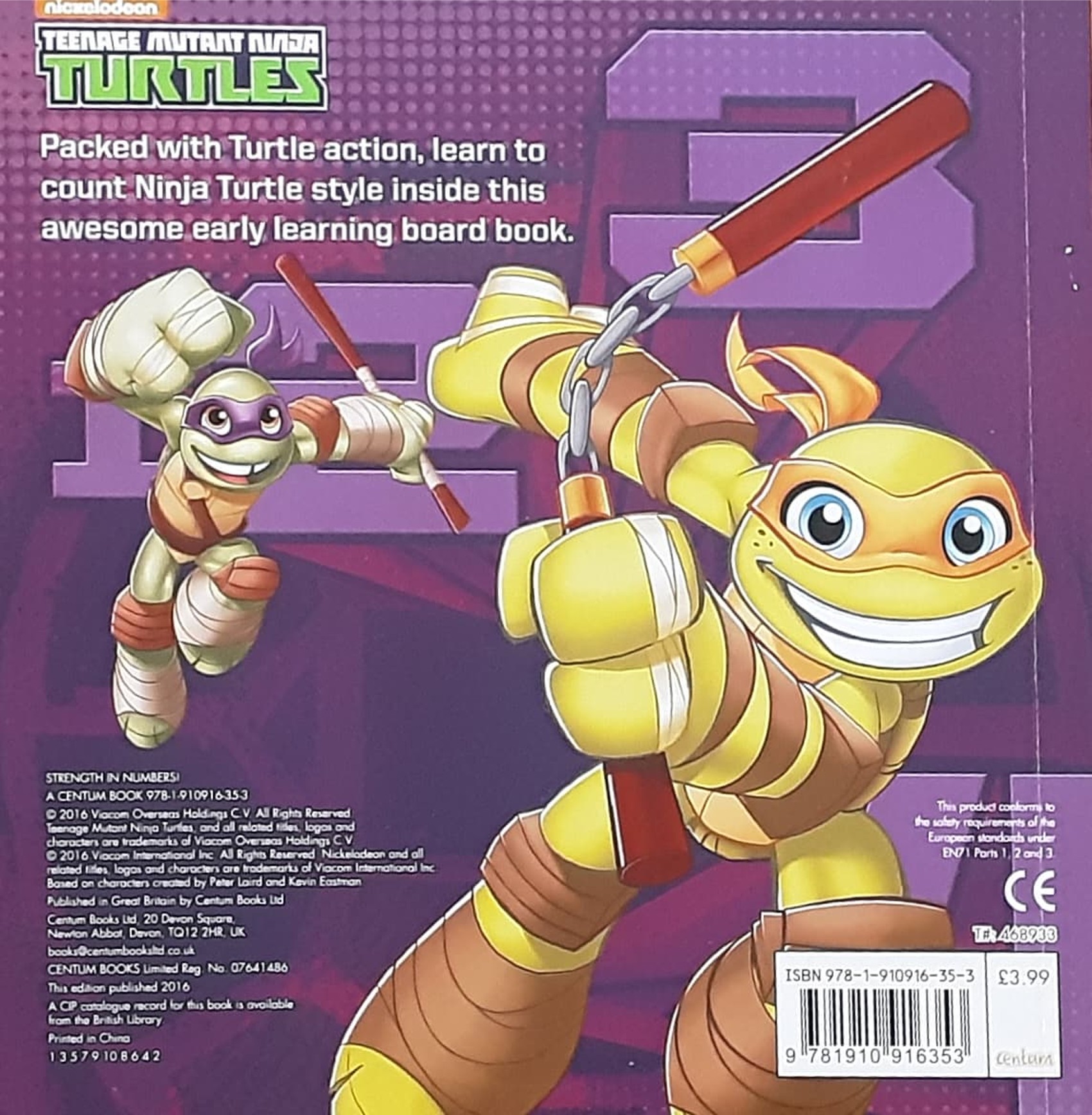 BOARD Book หนังสือนิทานเด็ก ภาษาอังกฤษ 🍅🍓TEENAGE MUTANT NINJA TURTLES:STRENGTH IN NUMBER /สภาพ 80-90%