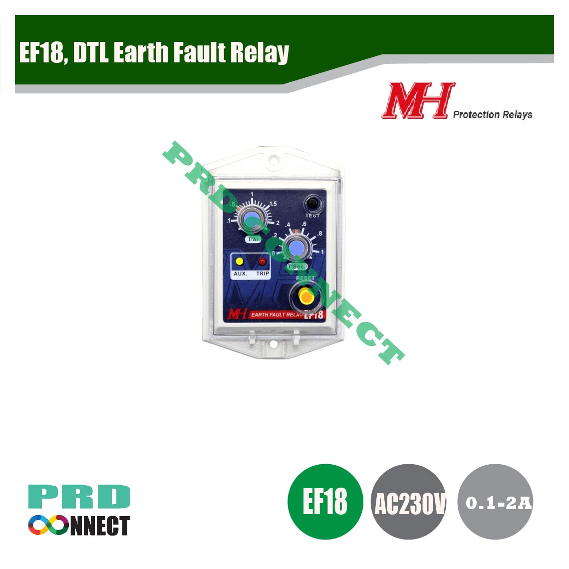 18 MH (2NO), Earth Fault Relay
