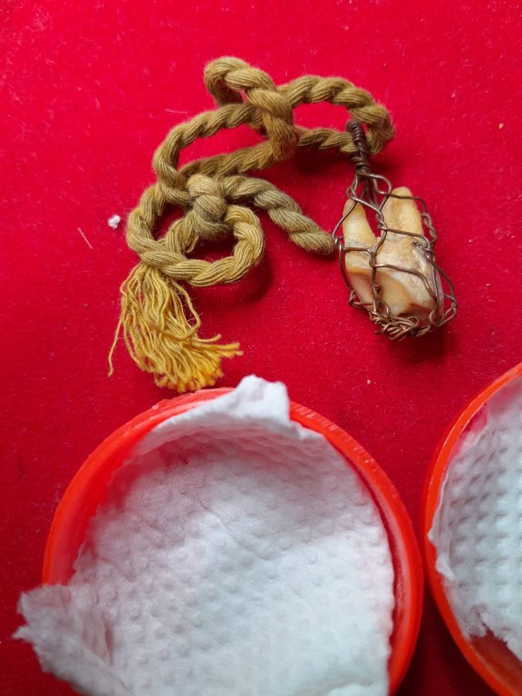 พระทันตธาตุหลวงปู่หลวง กตปุญโญ วัดสามัคคีบุญญาราม (วัดคีรีสุบรรพต) ต.พระบาท อ.เมือง จ.ลำปาง พระทัตธาตุหลวงปู่หลวง ได้จาก อ.ส. คมสันต์ ปัจจุบันอายุ 62 ปี (บันทึก พ.ศ.2566) อ.ส.คมสันต์เคยเป็นศิษย์รับใช้หลวงปู่หลวง ยามว่างจากราชการก็มาขับรถให้หลวงปู่