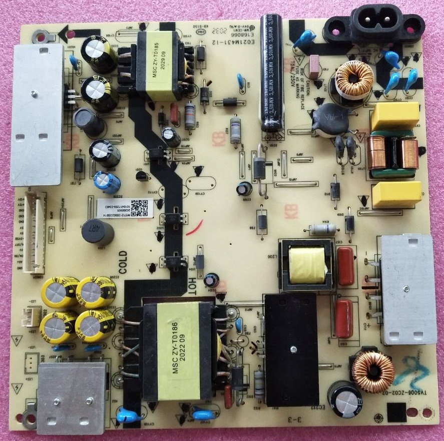 เพาเวอร์ซัพพลายทีวีไฮเออร์ HAIER มือสองพร้อมใช้งาน รุ่นLE50K8000UA พาร์ทติดบอร์ดE021M431-12 E168066