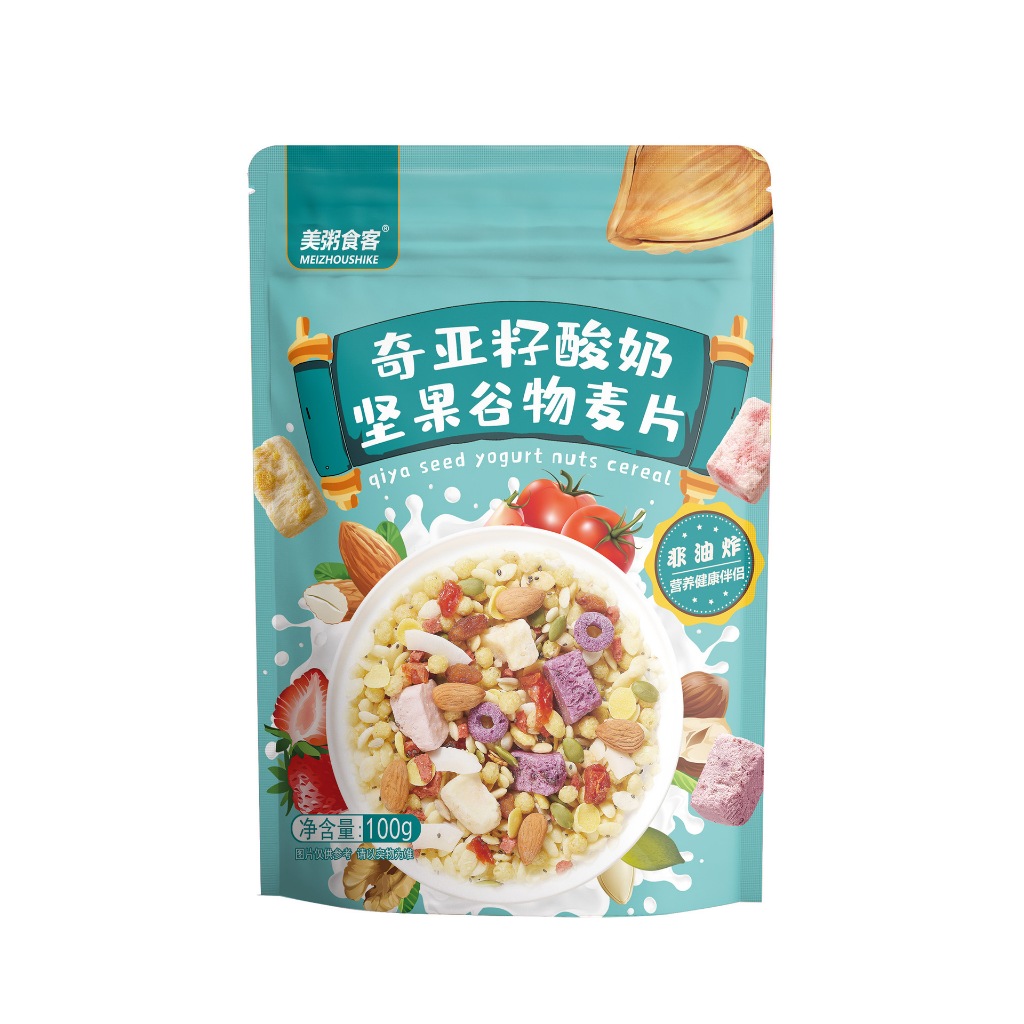 MEIZHOUSHIKE กราโนล่า ผลไม้ โยเกิร์ต ฟรีซดราย Granola yogurt freeze dried (1ซอง100กรัม)