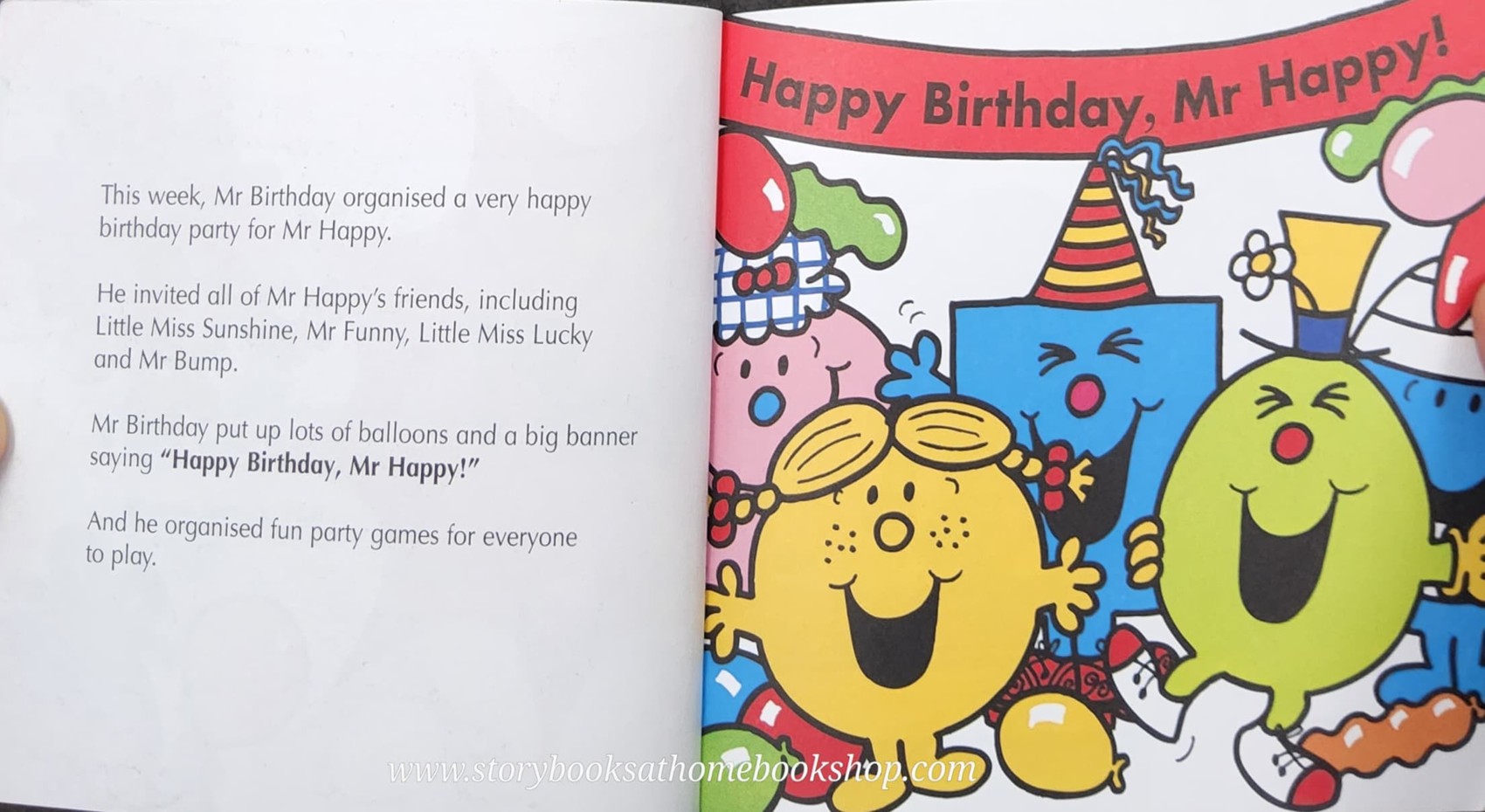 หนังสือ Bestseller Small book** **หนังสือนิทานปกอ่อน** 👉LITTLE MISS&MR.MEN👍 🍅🍅MR.BIRTHDAY by Roger Hargreaues ปกกริทเตอร์