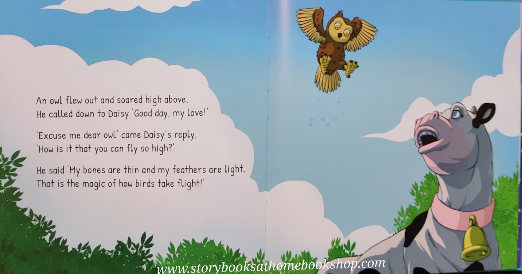 หนังสือนิทานปกแข็ง ** ♥️THE COW THAT SAYS "HOW?"