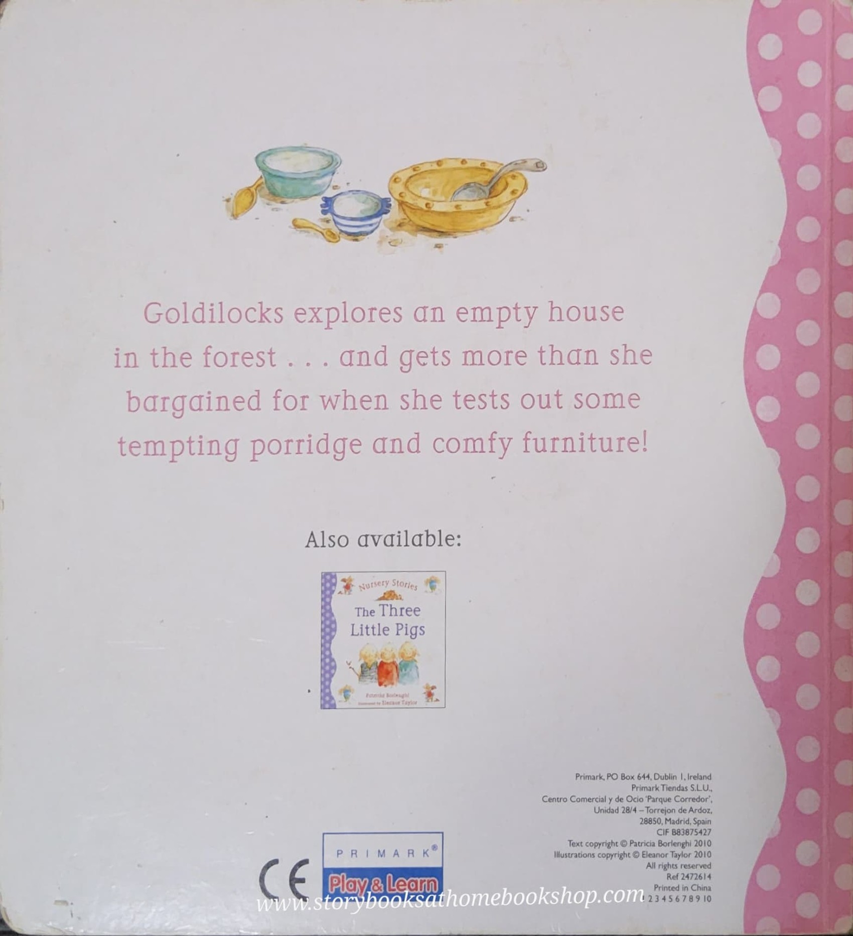 BOARD BOOK** 🍅🍓NURSERY STORIES:GOLDILOCKS AND THE THREE BEARS