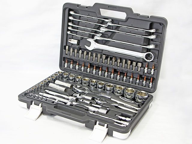 Tools Set ชุดเครื่องมือ บล็อก 82ชิ้น เหล็กCR-V ชุบโครเมี่ยม 39x28x8cm CREST