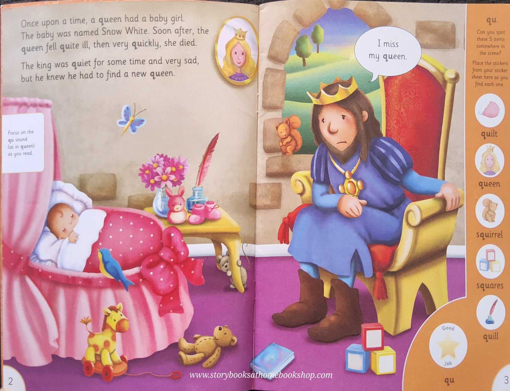 หนังสือนิทานปกอ่อน ** 🍅🍓 SNOW WHITE AND THE SEVEN DWARTS:PHONIC READERS AGE 4-6 LEVEL2