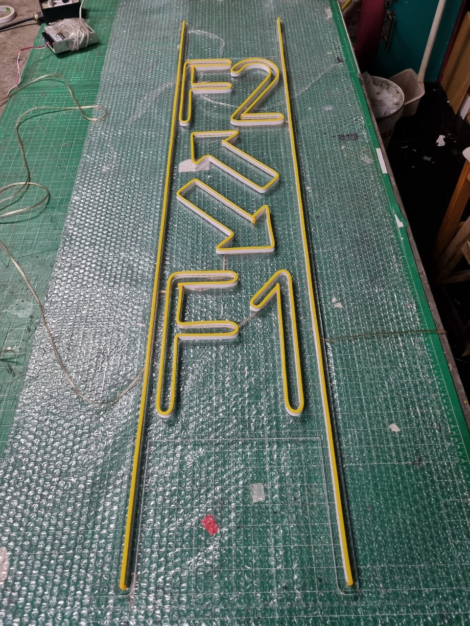 '' ป้ายไฟดัดนีออนเฟล็กซ์ '' ขนาด 34x149 cm