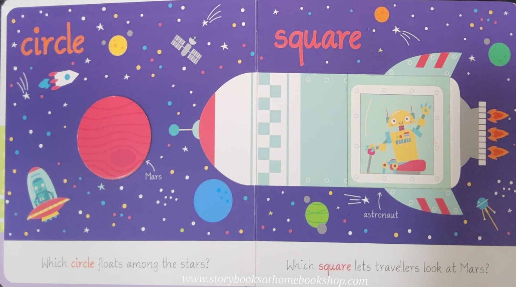 CUT-OUT TOUCH AND FEEL BOARD BOOK ** 🍅🍓CIRCLE&SQUARE LET'S LEARN SHAPES