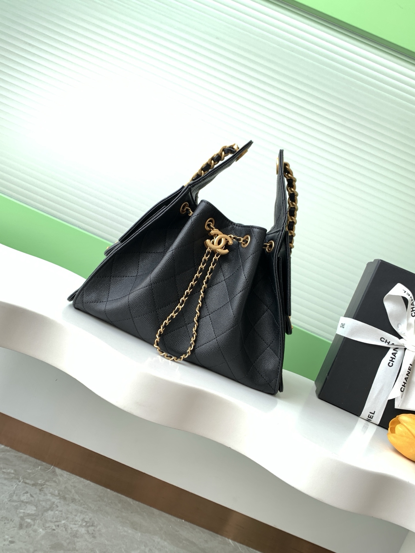 [Pre-order]New Chanel hobo 25S small black Caviar GHW งาน VIP คุณภาพที่ดีที่สุด